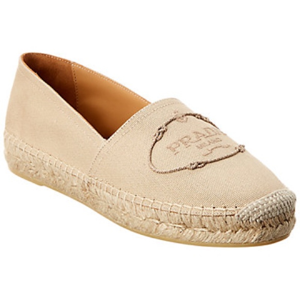 Prada Logo Embroidered Espadrilles | Size 37